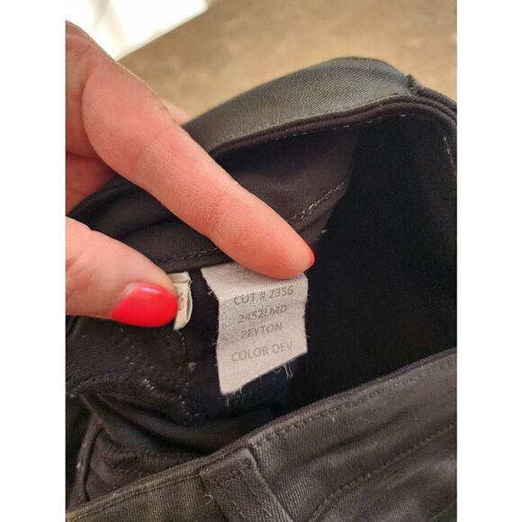 L'AGENCE Peyton high rise skinny ankle crop black coated stretch jeans NWT size - Picture 4 of 8